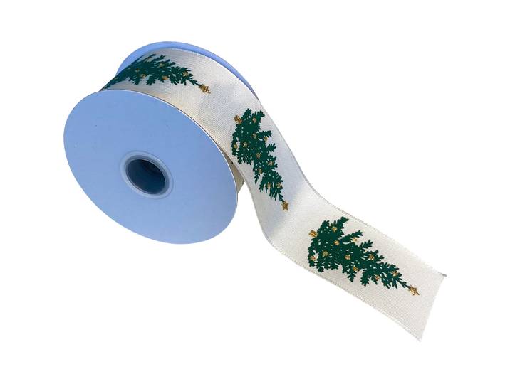 Geschenkband bring joy creme Polyester