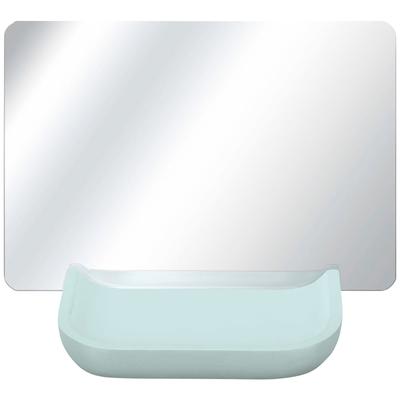 Kosmetikspiegel KLEINE WOLKE "Tray Mirror", grün, H:17,3cm T:11cm, Glas, Polyresin (Kunststein), Spiegel, rutschsicher