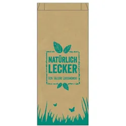 Faltenbeutel braun 14x8x32cm - Natürlich Lecker