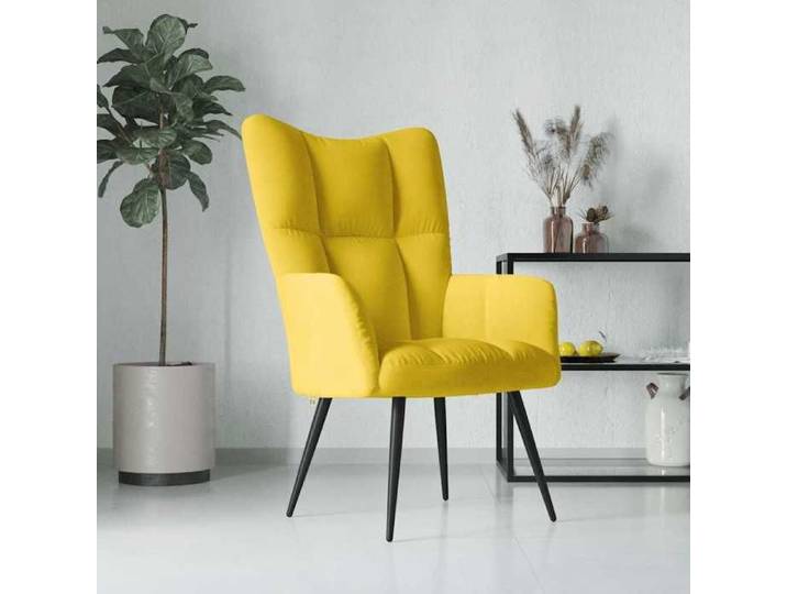 JLL*TOP - Chaise de relaxation - Fauteuil Relaxant - Charge Max. 120 kg Jaune moutarde Velours LV1971
