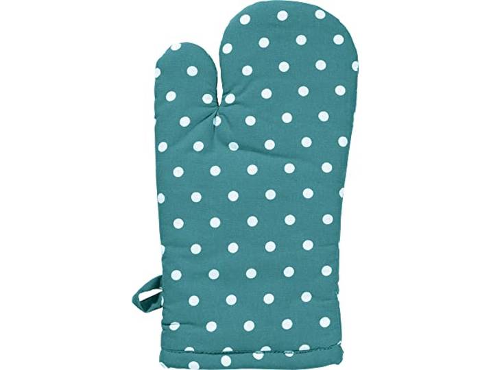 REDBEST Ofenhandschuh, Backofenhandschuh Punkte, 100% Baumwolle - hitzebeständige Wattierung, außen robustes, glattes Gewebe (weitere Farben)