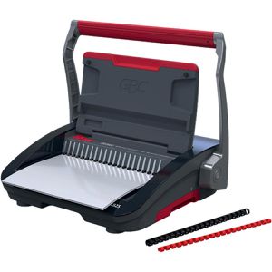 GBC 4410063 Bindegerät CombBind CB25, A4, manuell, Plastikbindegerät, 21 Ringe, bindet 390 Blatt