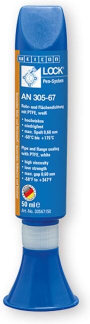 WEICONLOCK® AN 305-67 Rohr- und Flächendichtung, mit PTFE, niedrigfest, 50 ml, weiß (30567150)