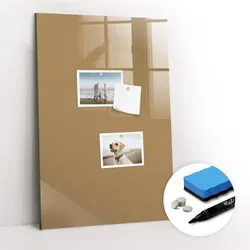 MAGNETTAFEL 40x60 Beige schwarzer Marker