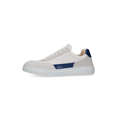 Sneaker HENRY STEVENS "Travis US", Herren, Gr. 45, Leder, blau (weiß, blau), Kalbsleder, Schuhe Sneaker