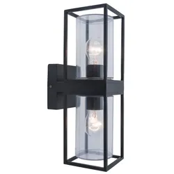 Lutec Außenwandleuchte Flair Alu, Eisen, Stahl & Metall Schwarz
