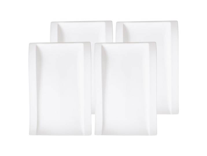 GOURMETTELLER NewWave weiß 37 x 25 cm 4er Set