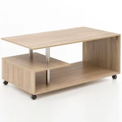 Couchtisch `Eleganza`, Stilvoll, geräumige Ablageflächen, Melaminharzbeschichtung. 105x60x48 cm | Kadima Design