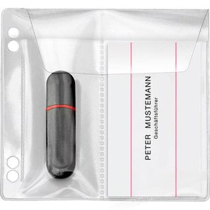 Veloflex USB-Stick-Hüllen 4377010, aus PVC, abheftbar, 100 x 100 mm, für 2 USB-Stick, 5 Stück