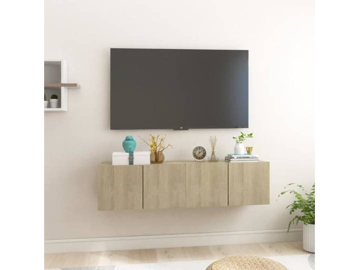 Bancs TV suspendus - Menco939319 - Chêne sonoma - Meubles bas TV