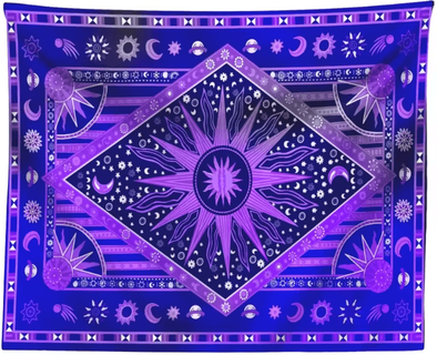 Inspire Curations Indian Tarot Mandala Tapestry Bohemian Hippie Wall Hanging Decor r1 150x130cm