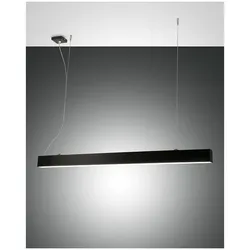 Fabas Luce Next Pendelleuchte LED 215W+235W Metall- und Polycarbonatstruktur Schwarz