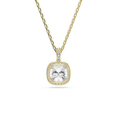Kette mit Anhänger SWAROVSKI "Schmuck Geschenk UNA Halskette", gold (gelbgoldfarben, kristallweiß), Halsketten, Damen, Metall, mit Swarovski Kristall