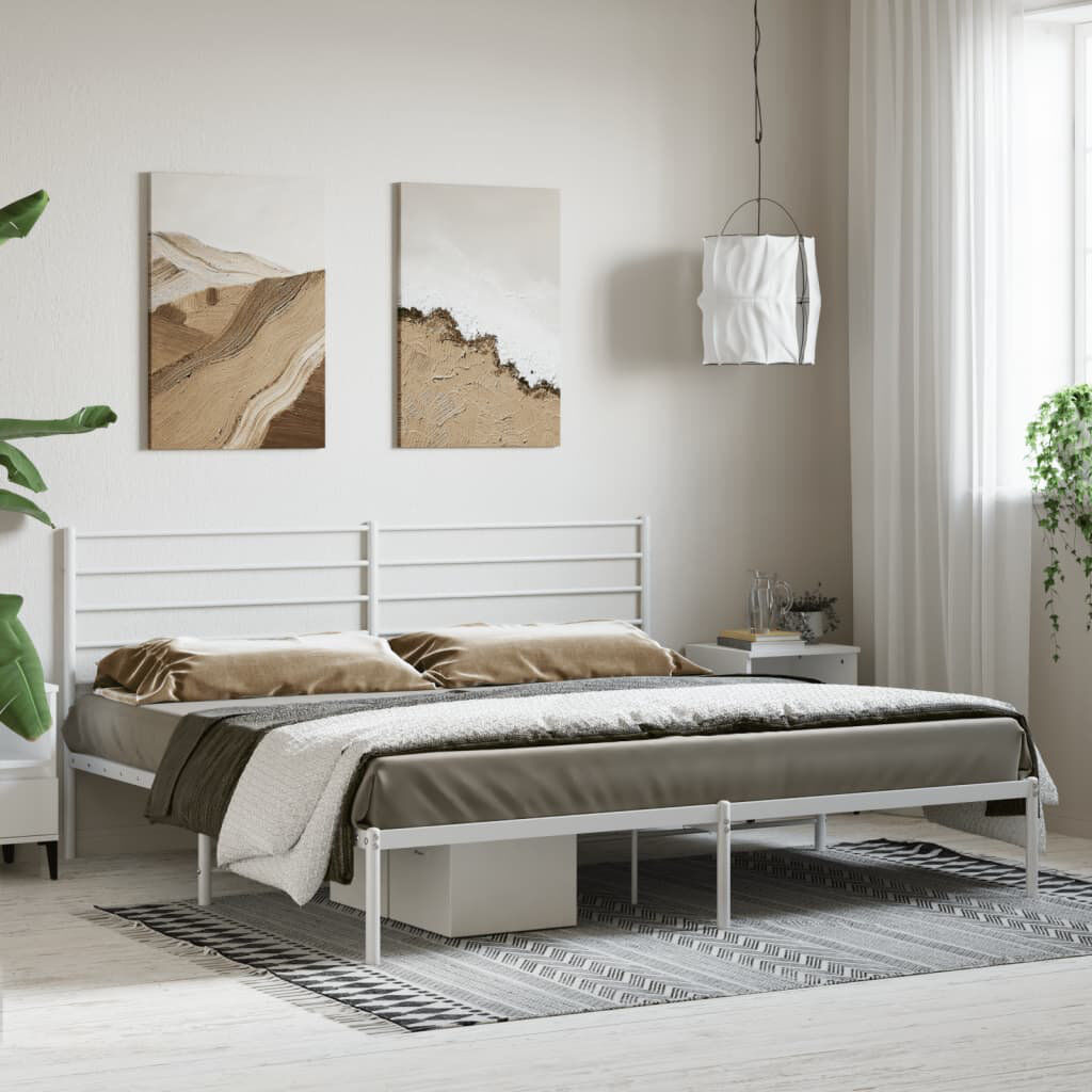 17 Stories Makahla Bed White 160 x 200cm