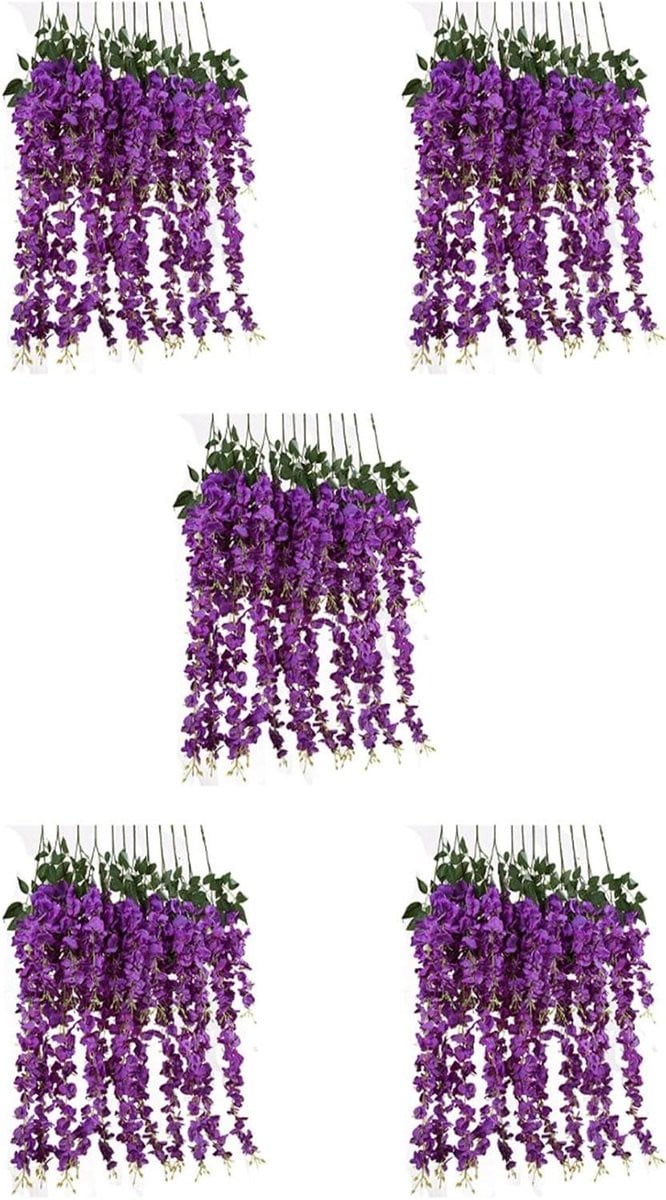 Nep Regenboogbloemen Zijde Decoratie Paars - 30 Stuks