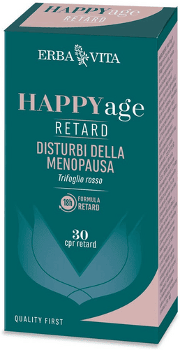 Erba Vita Happy Age Retard Integratore per Disturbi della Menopausa 30 Compresse