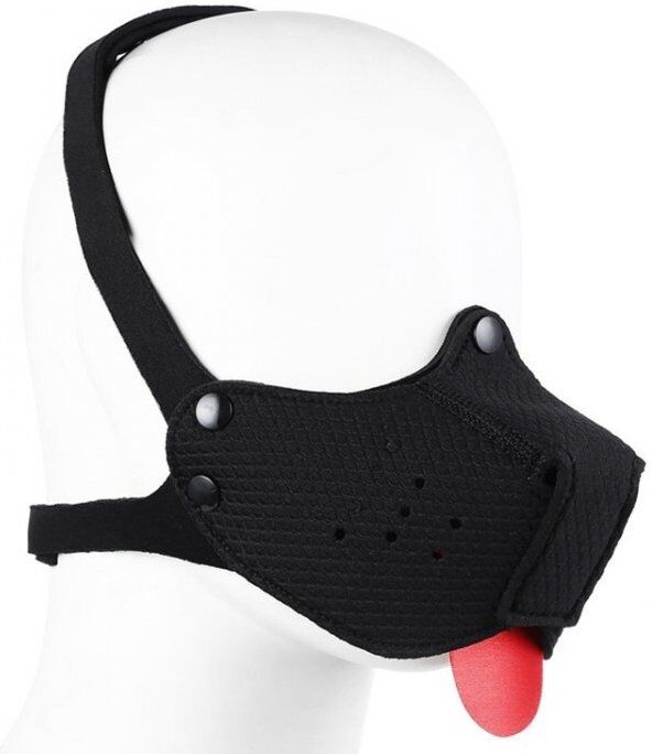 Kinky Puppy Museau + Langue Néoprène Puppy Noir