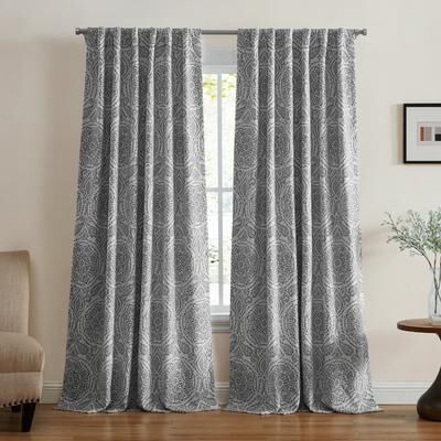 Threadmade Giovanni Medallion Blackout Window Curtain Panel