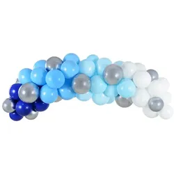 Ballongirlande - blau, 200cm, 60 Stk.