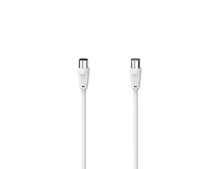 Hama Antennen-Kabel Koax-Stecker - Koax-Kupplung, 10 m, 75 dB, weiß