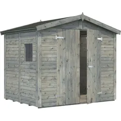 Gerätehaus PALMAKO "Dan", grau, Massivholz, Gerätehäuser, grau