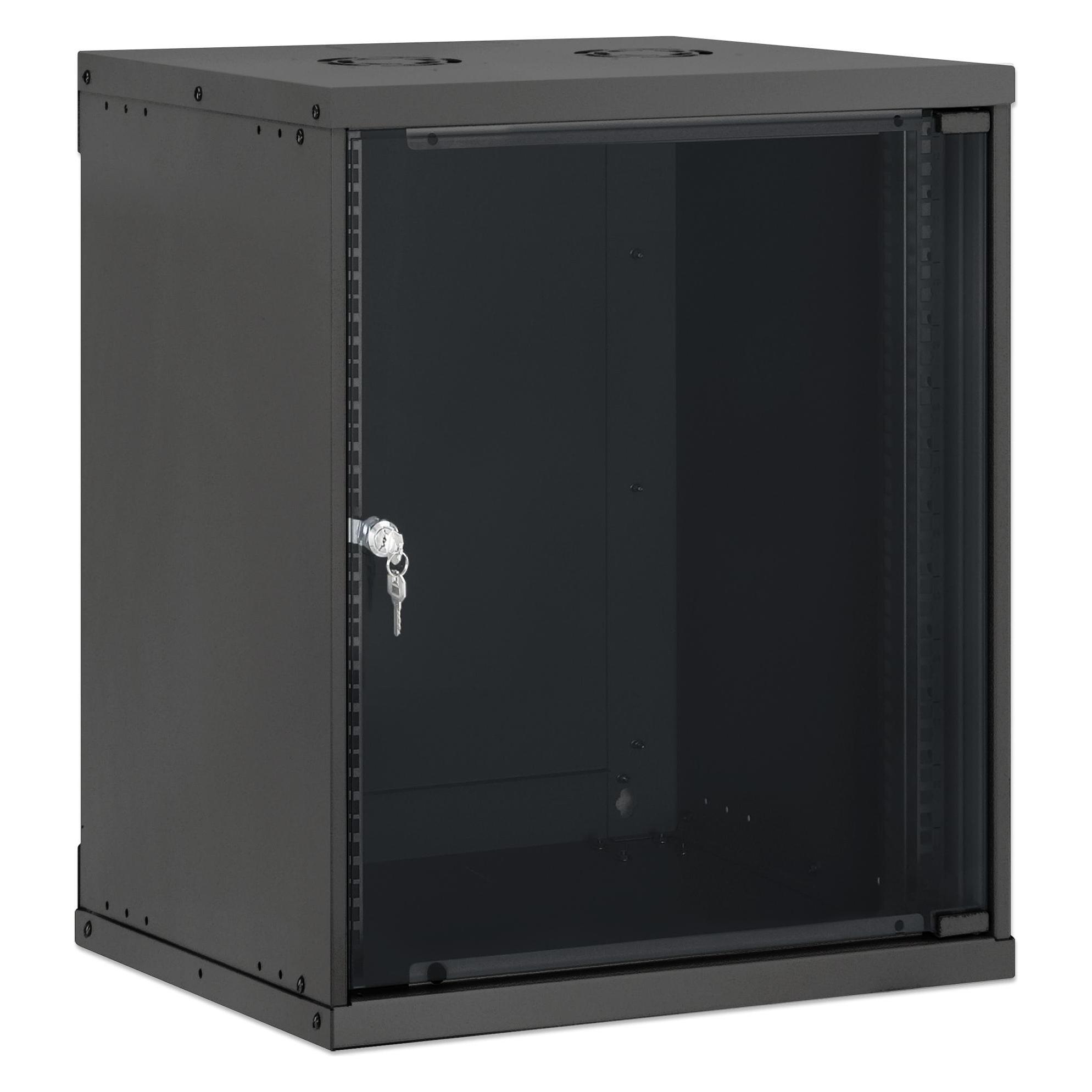 Intellinet 19" Netzwerk-Wandverteiler, Basic Line, 12 HE, 400 mm Tiefe, schwarz (12 HE, 19 Zoll Rack) (716697)