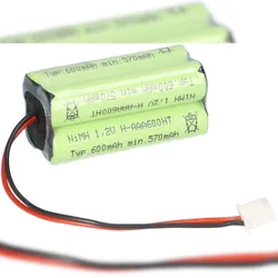 Akkuman 4,8V 600mAh AAA NiMH Mexcel Notleuchten-Akku NS4/600AAAHT Kabel und Stecker