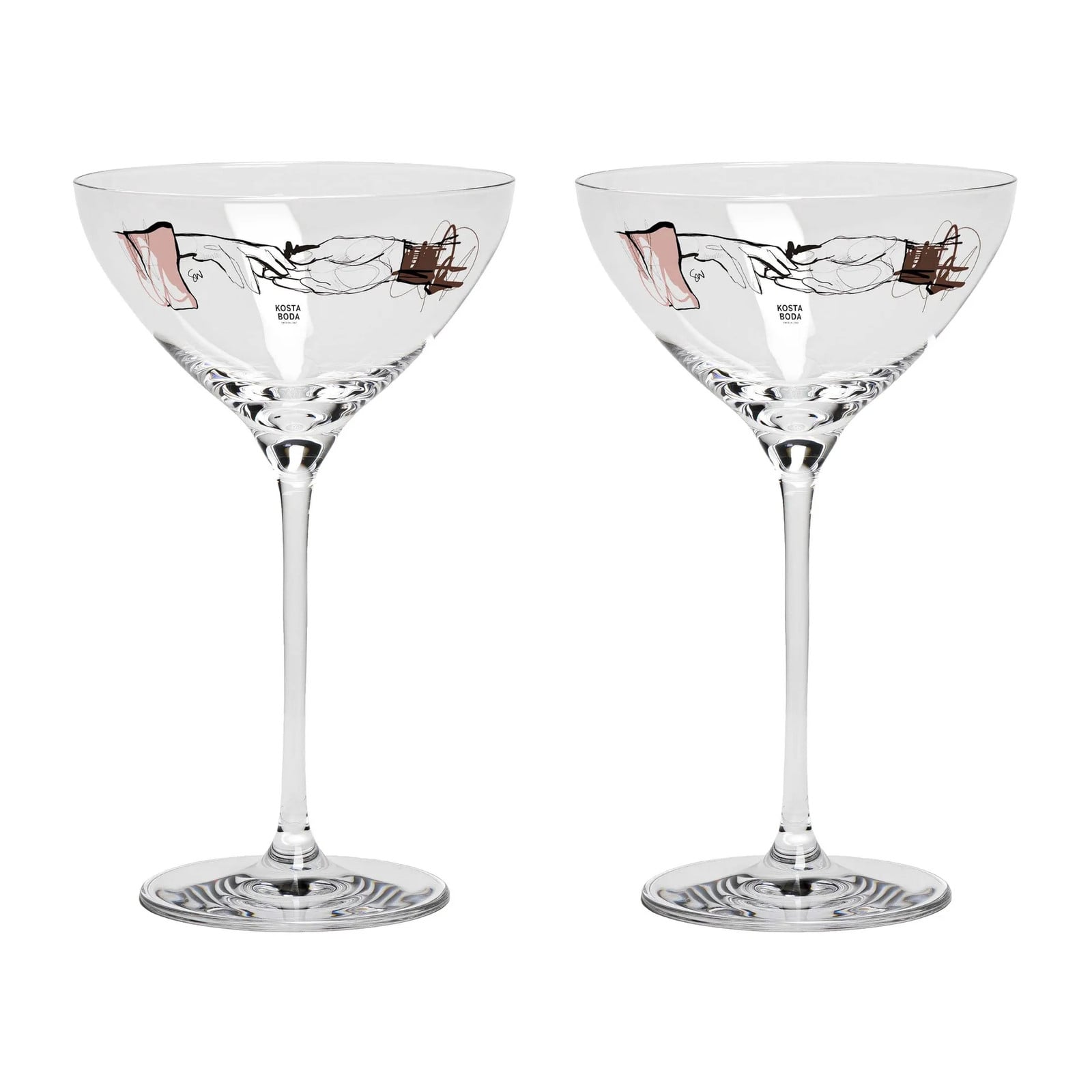 Kosta Boda You and me together champagnecoupes 32 cl 2-pack Clear / Multi