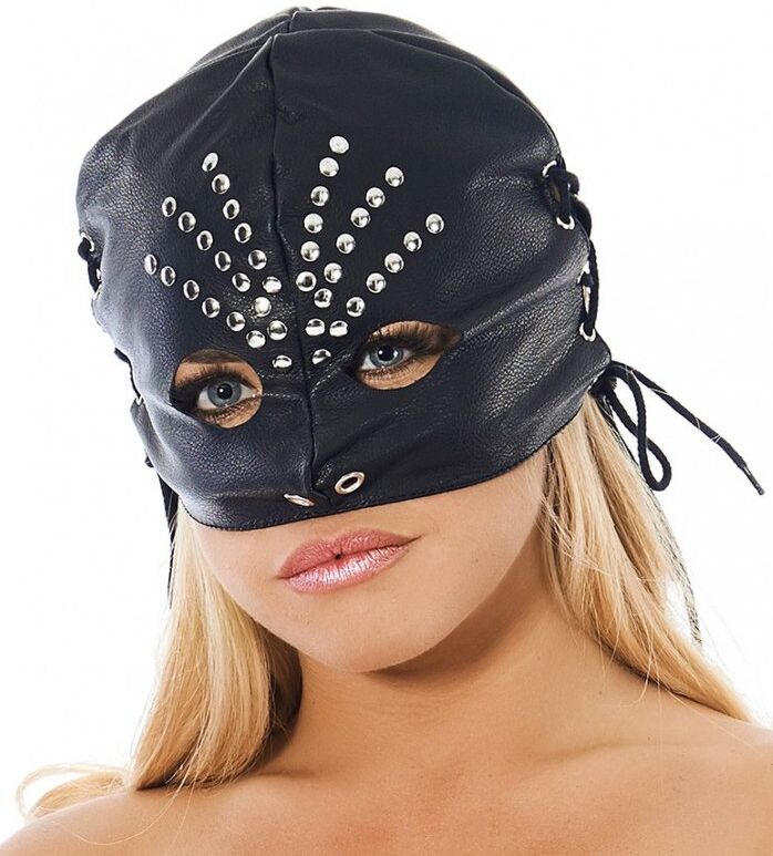 Rimba Masque ouvert cuir nappa