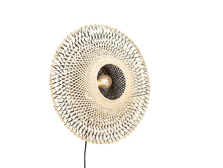 Applique murale intelligente en bambou 50 cm avec prise incl.