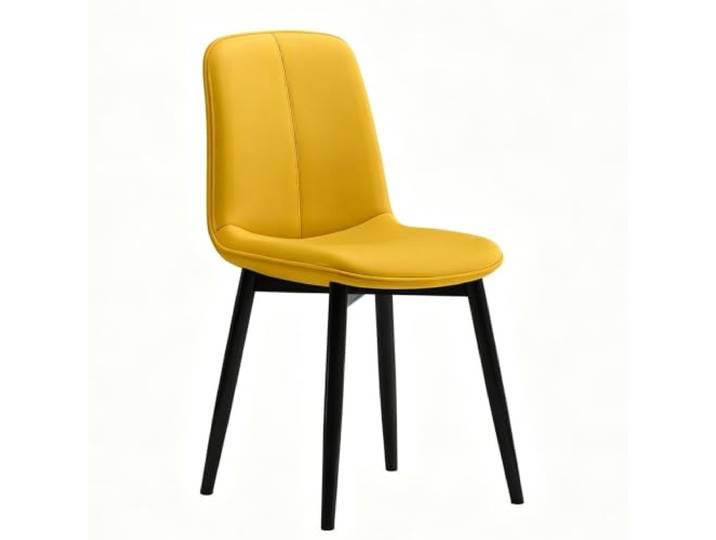 Esszimmerstuhl, Gepolsterte Akzentstühle, Moderner Küchen-Beistellhocker Gebogenes Massivholzbrett, Metallrahmen, For Küche, Esszimmer, Wohnzimmer(Yellow)