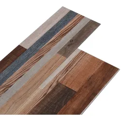 DELUKE® Vinylboden PVC-Dielen selbstklebend wasserfest 2mm Stärke Klebevinylboden Bodenbelag Laminatboden Dekor-Dielen Mehrfarbig, 5,02m2