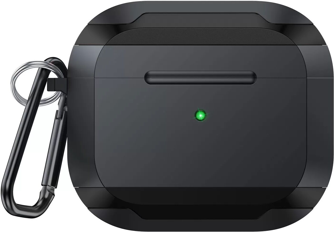 INF Stoßfeste Schutzhülle aus PC, kompatibel mit Apple AirPods 3 mit Anti-Verlust-Haken
