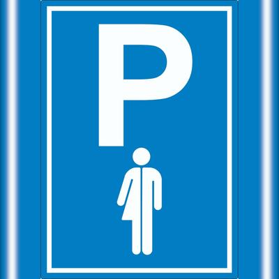 HB-Druck Parkplatz Transgender Aufkleber A2 (420x594mm)
