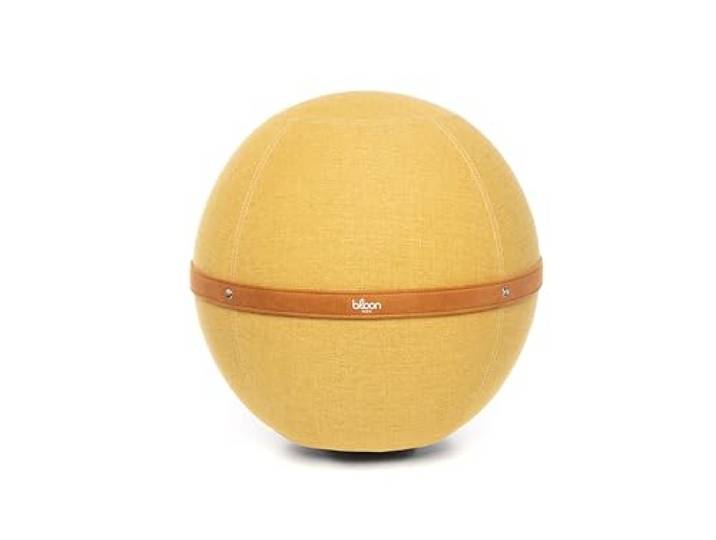 Bloon Sitzball für Büro, ergonomisch, gegen Rückenschmerzen oder Ischias, bequem für Telearbeit oder Gaming – Ballstuhl/Seat Ball 55 – 65 cm Durchmesser (Mais, Regular)