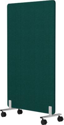 Akustik-Stellwand Wall, mobil auf Rollen, 30 mm stark, B 800 x H 1800 mm, grün