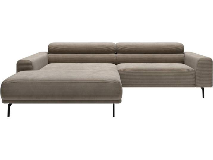 SCHÖNER WOHNEN-Kollektion Ecksofa Tossa, Modernes Design trifft smarte Funktione, Breite 258 cm, 2 Teile, Motorischer Sitzvorzug, Kopfteil-Funktion & Saugroboter-Höhe