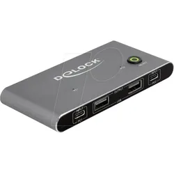 DELOCK 11487 - 2-Port KVM Switch, DisplayPort