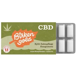Xylit Zahnpflege Kaugummi - CBD Grüne Minze/Menthol 17g