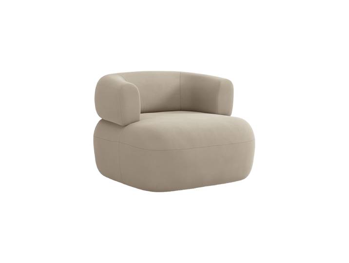 Design Sessel Estro Samt Beige chosen by Bloomingloft