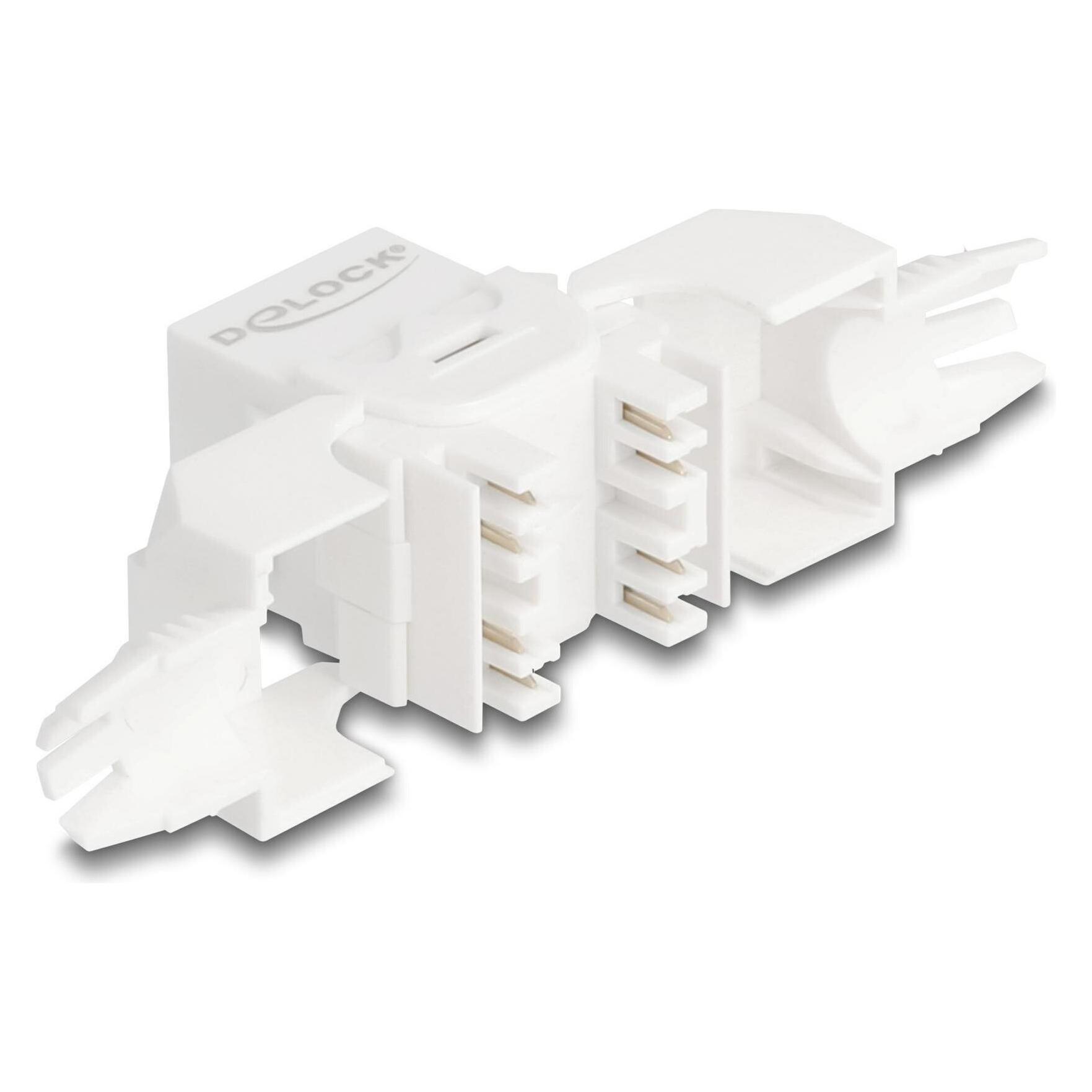 Delock Keystone Modul RJ45 Buchse zu LSA Cat.6A UTP 180° wer (Keystone Modul) (90721)