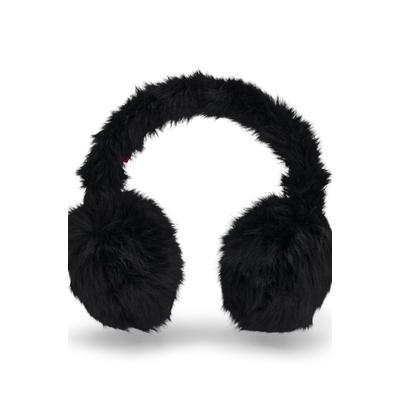 Ohrenwärmer HUGO "Claudya-FU", Damen, schwarz 001, Kunstfaser, unifarben, Mützen, aus Kunstfell, unisex