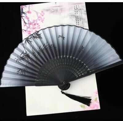 Inspired Living Retro Japanese Folding Fan Elegant Japanese Folding Fan For Women, Dance & Home Decor mountain Stream