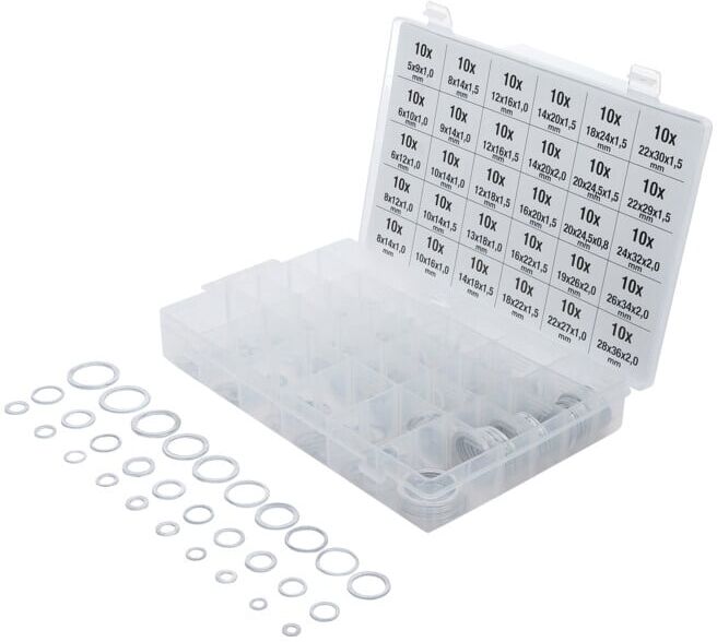 Assortiment de joints d’étanchéité aluminium 300 pièces BGS ; BGS technic (8143)