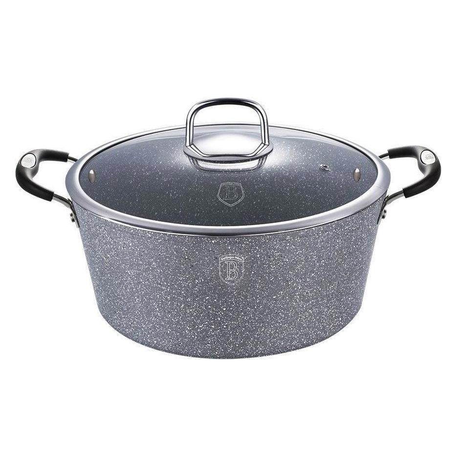 BerlingerHaus GRANITE POT 28cm BH-1153 STONE TOUCH (Kochtopf, Aluminium, 28 x 12.40 cm) (BH/1153N)