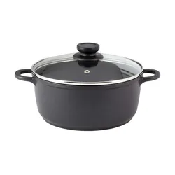 KHG Alugusstopf 16 cm   ¦ schwarz ¦ Aluminium-Guss ¦ Maße (cm): H: 7,6  Ø: 16.0