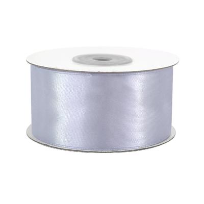 Creativery 38mm Satinband 25m Schleifenband Geschenkband Dekoband Breites Stoffband Silber