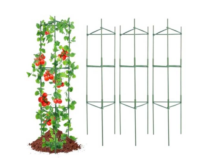 VEVOR Tuteur Plantes Grimpantes 32x32x123 cm\, Treillis pour Plantes Lot de 6 Cages\, Support pour Plantes de Jardin\, Tours à tomates en Treillis pour Jardin surélevé\, légumes\, Fleurs