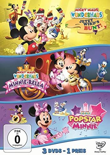 Micky Maus Wunderhaus - Jetzt wird's bunt/Minnie-Rella/Popstar Minnie (Dreierpack) [3 DVDs] - Preis vom 14.10.2026 23:07:16 h