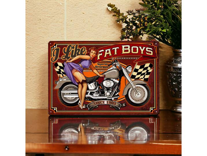 Plaque publicitaire I Like Fat Boys